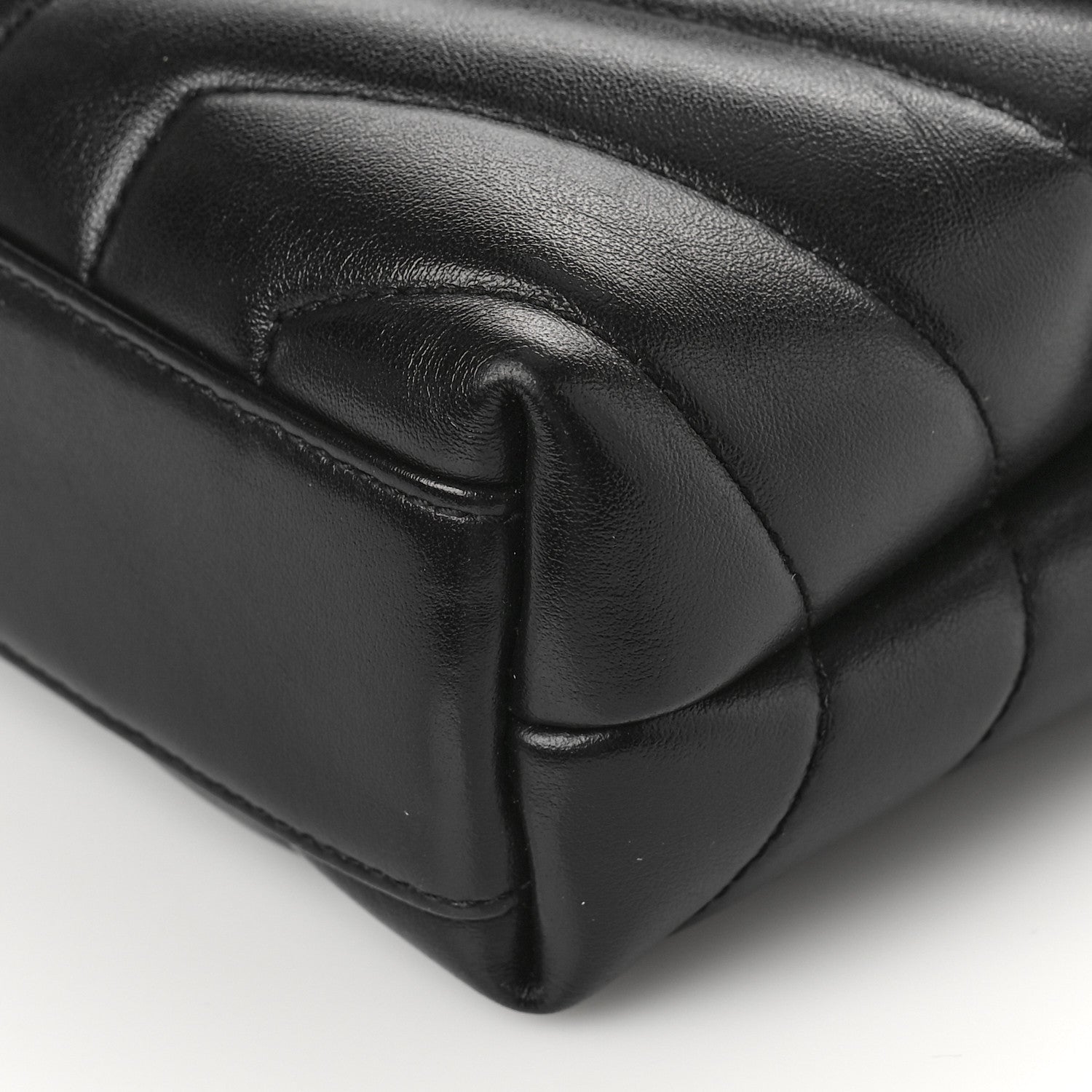 Saint Laurent Calfskin Y Quilted Monogram Toy Loulou Crossbody Bag Black 9 of 9
