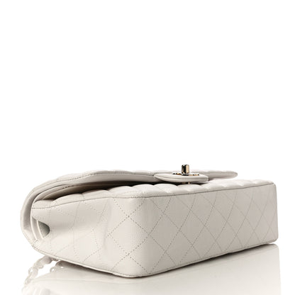 Chanel Caviar Quilted Medium Double Flap White 5 of 11
