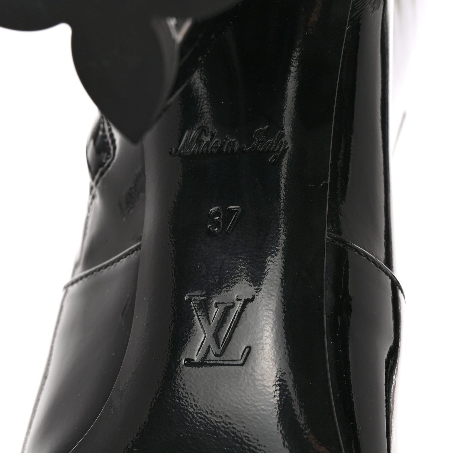 Louis Vuitton Patent Uniformes Silhouette Ankle Boots 37 Black 6 of 10