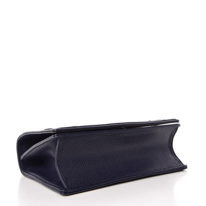Christian Dior Grained Calfskin Medium Diorama Flap Bag Blue 4 of 10