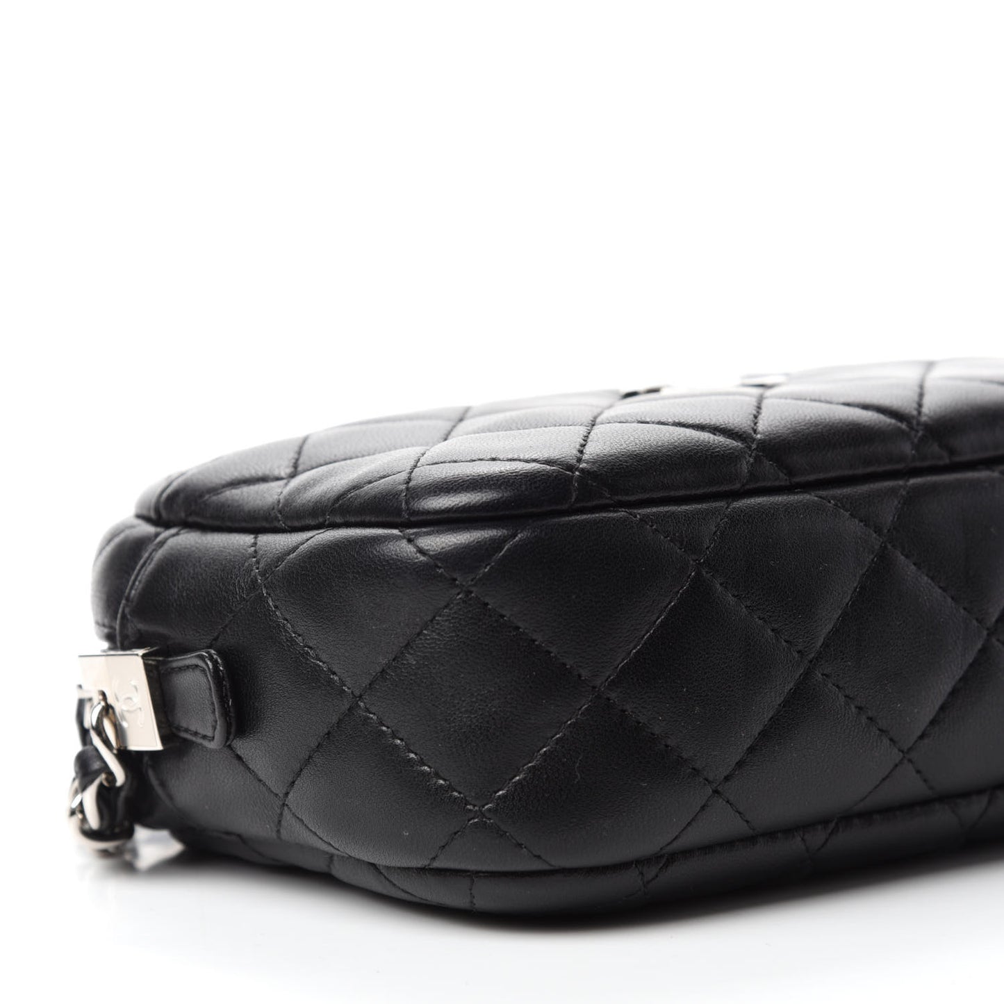 Lambskin Quilted Small Timeless Camera Case Black