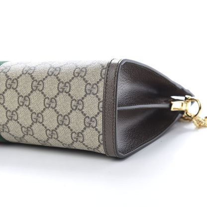 Gucci GG Supreme Monogram Web Medium Ophidia Chain Shoulder Bag Brown 10 of 13