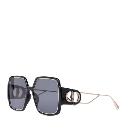 Christian Dior Acetate Square 30 Montaigne 2 Sunglasses Black Gold 1 of 4