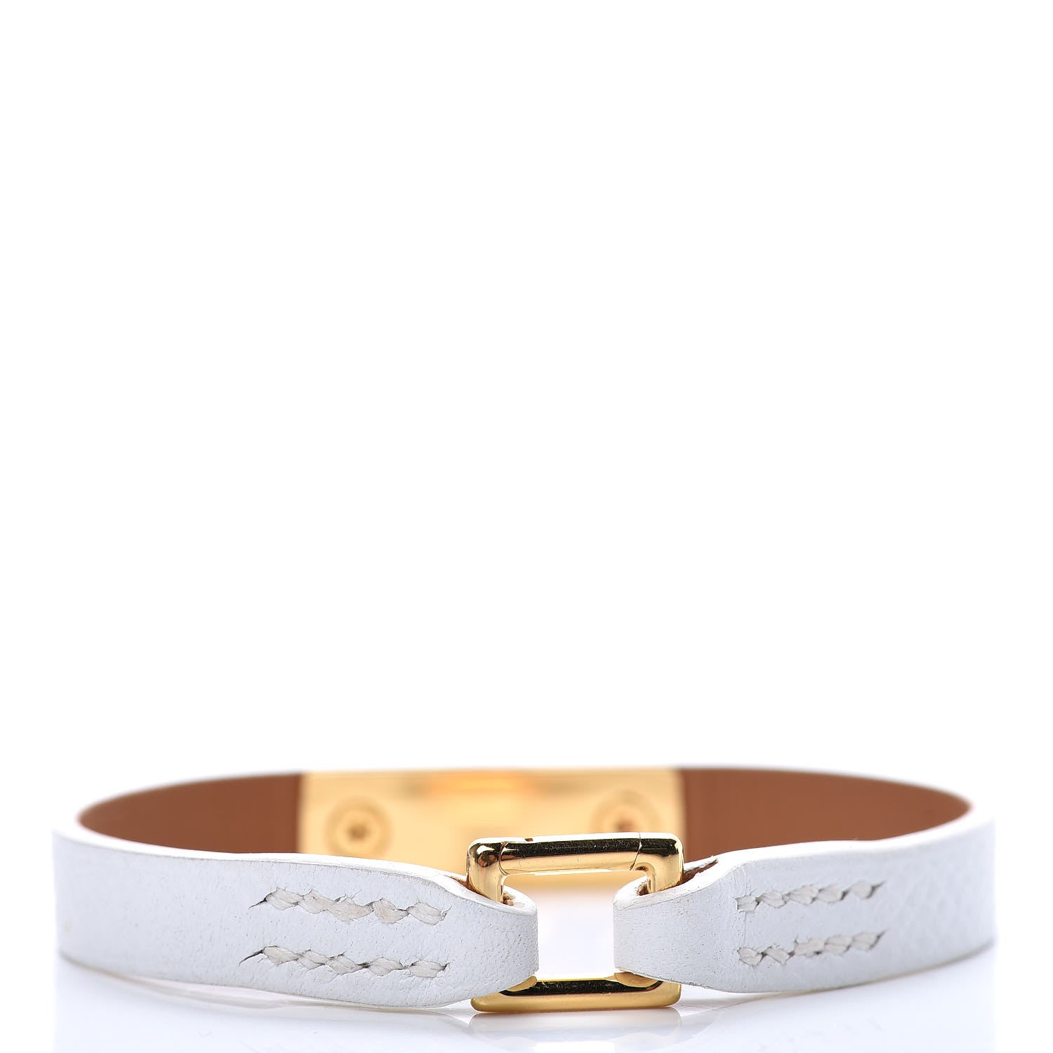 Hermes Epsom Micro Rivale Bracelet XS White 3 of 4