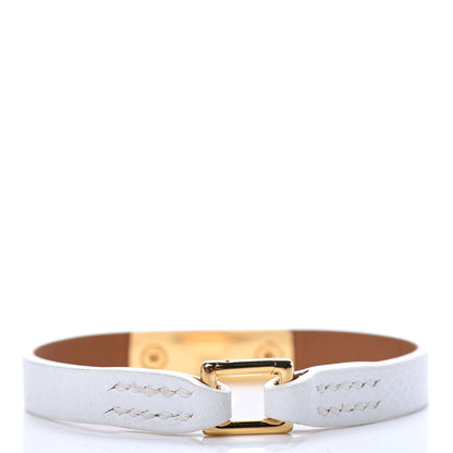 Hermes Epsom Micro Rivale Bracelet XS White 3 of 4