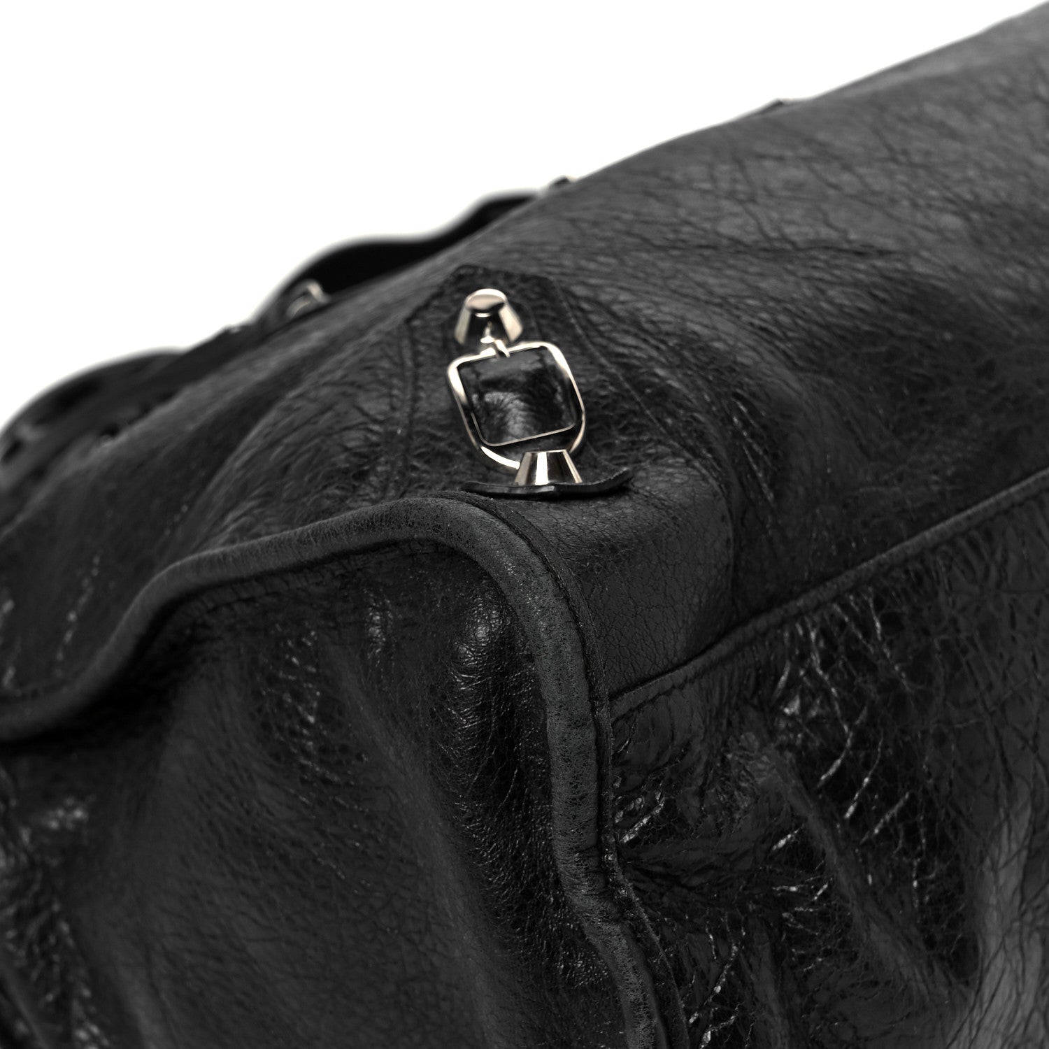 Balenciaga Agneau Arena Silver Hardware Medium Le City Black 12 of 14