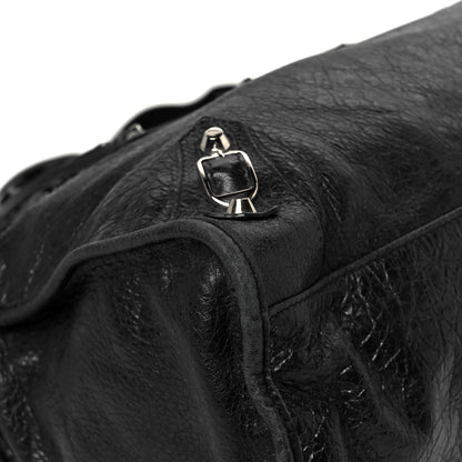 Balenciaga Agneau Arena Silver Hardware Medium Le City Black 12 of 14