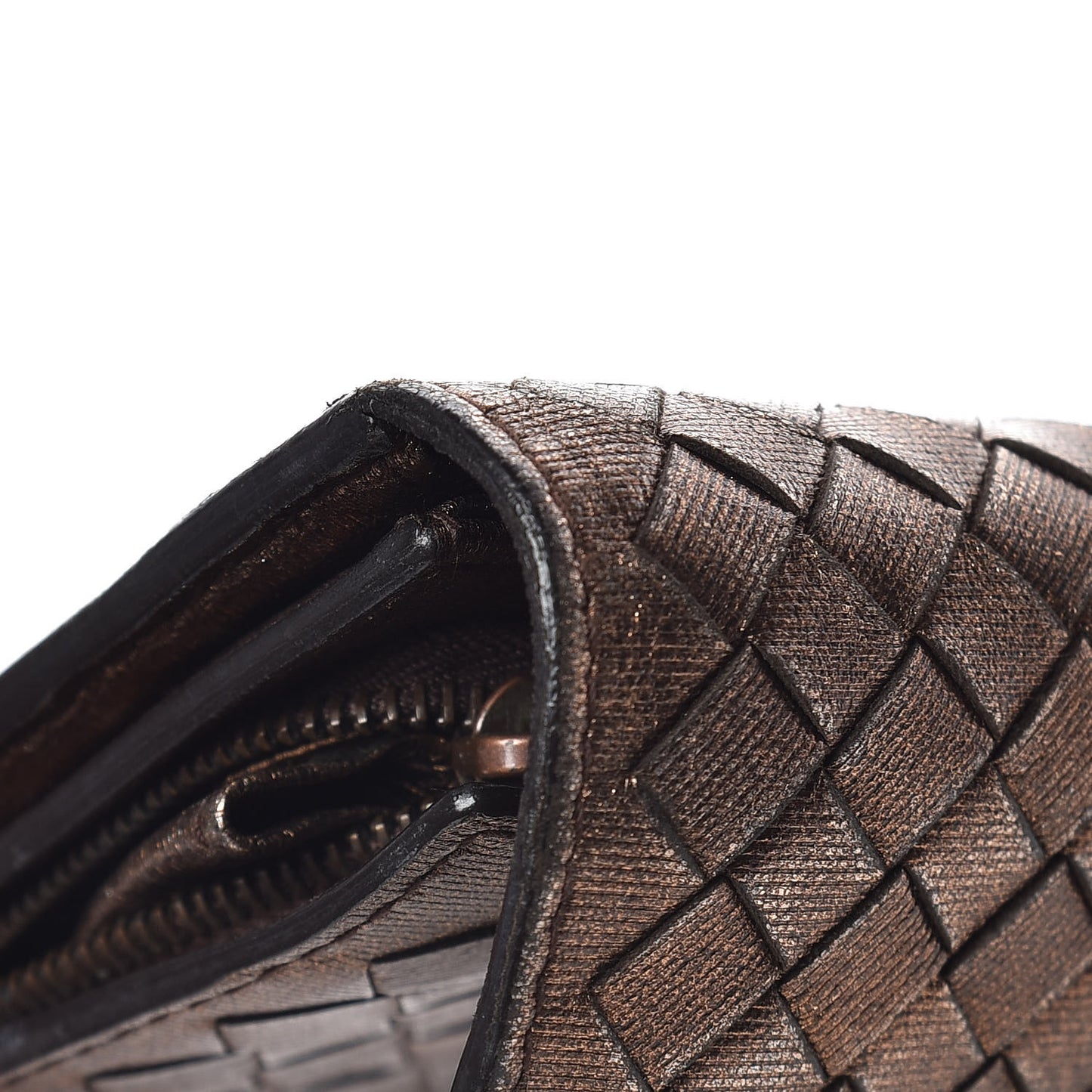 Nappa Intrecciato Continental Wallet Copper