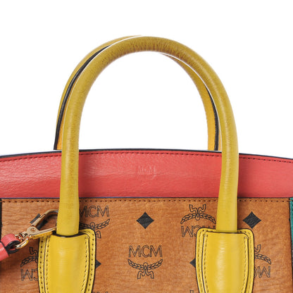 MCM Visetos Satchel Cognac Multicolor 16 of 25