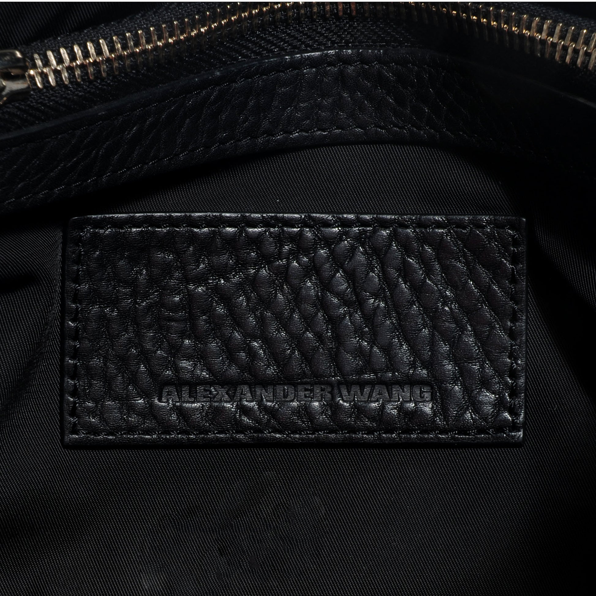 Alexander Wang Pebbled Leather Rockie Black w Pale Gold Hardware 6 of 6