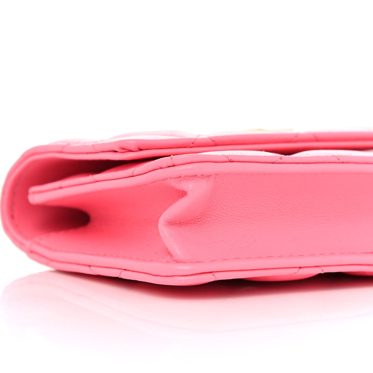 Chanel Lambskin Quilted CC Hook Card Holder Pink 9 of 11