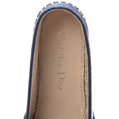 Christian Dior Canvas Tie and Dior Embroidered Granville 15mm Espadrilles 36.5 Denim 7 of 8