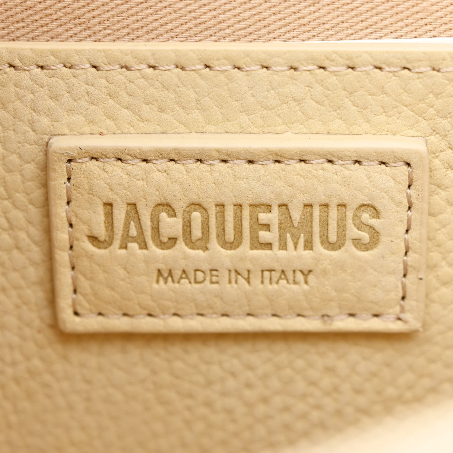 Jacquemus Grained Calfskin Le Grand Bambino Light Yellow 6 of 9
