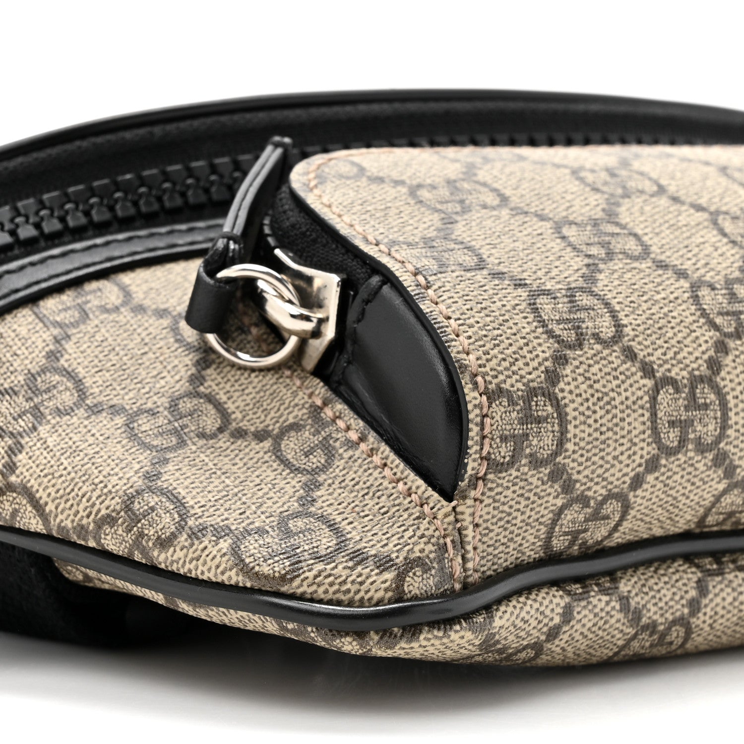 Gucci GG Supreme Monogram Belt Bag Black 10 of 12