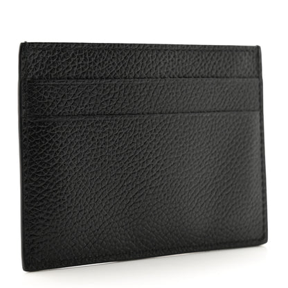 Balenciaga Grained Calfskin Logo Cash Card Holder Black Green 3 of 7