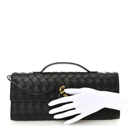 Bottega Veneta Nappa Intrecciato Long Andiamo Top Handle Clutch Fondant 2 of 7