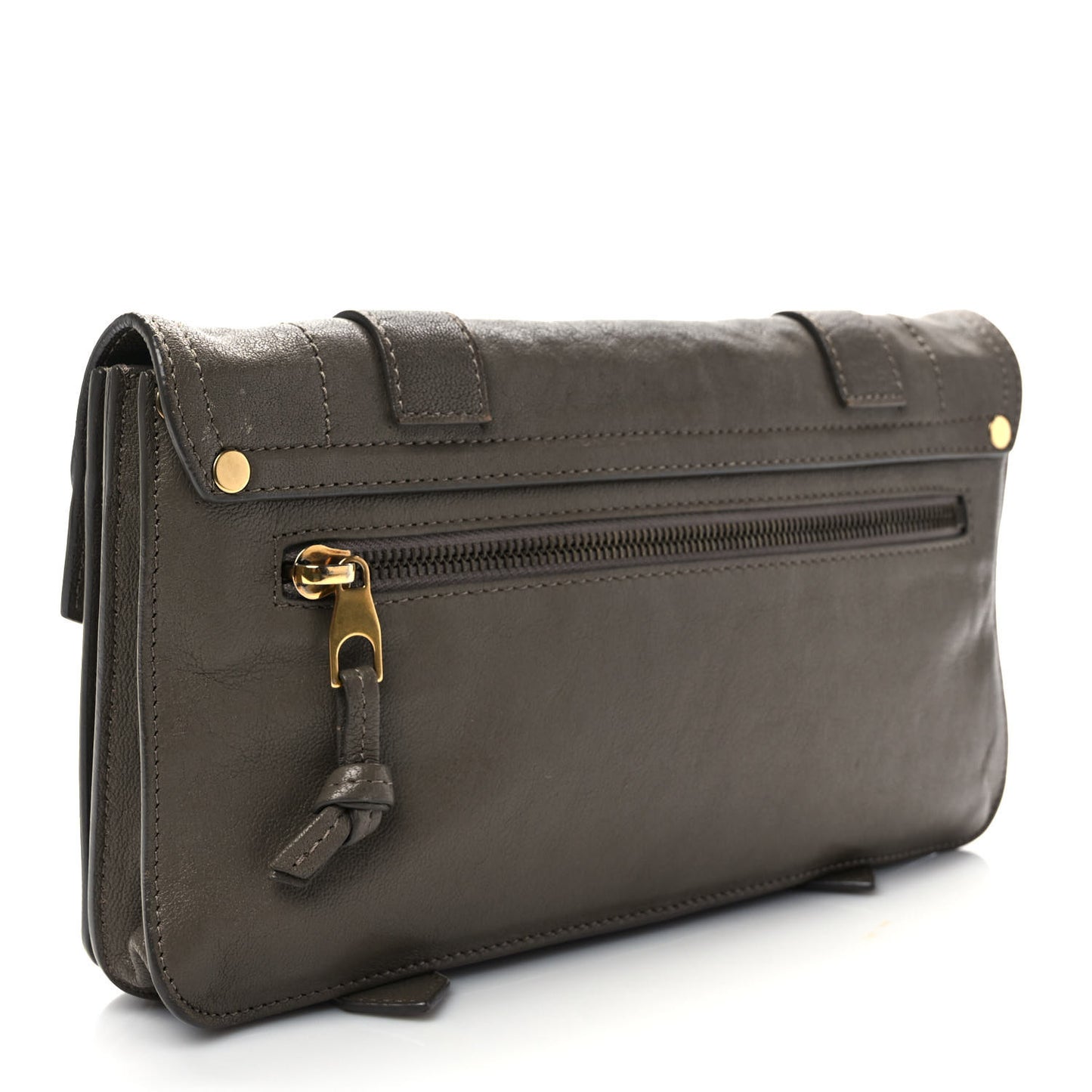 Lambskin PS1 Pochette Clutch Smoke