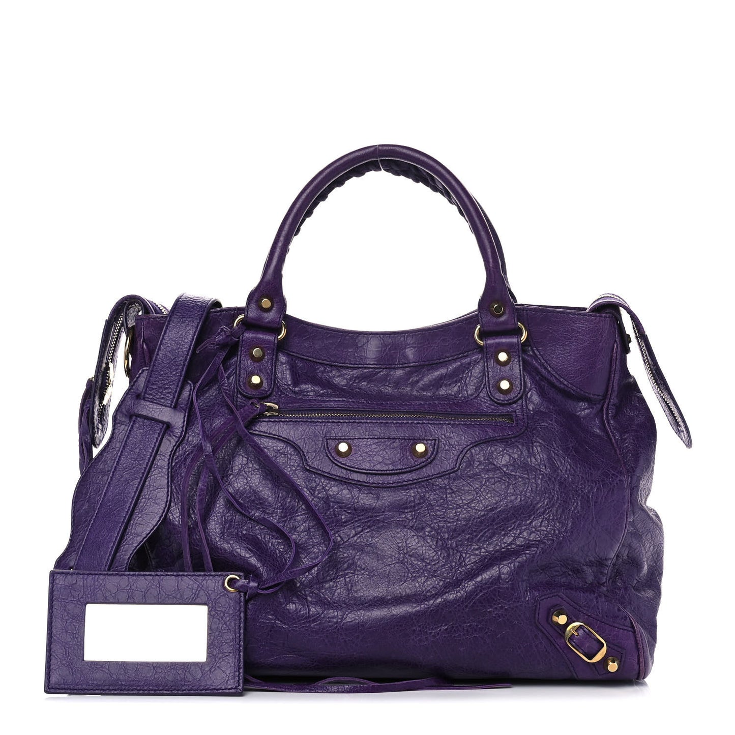 Agneau Classic Gold Hardware Velo Dark Violet