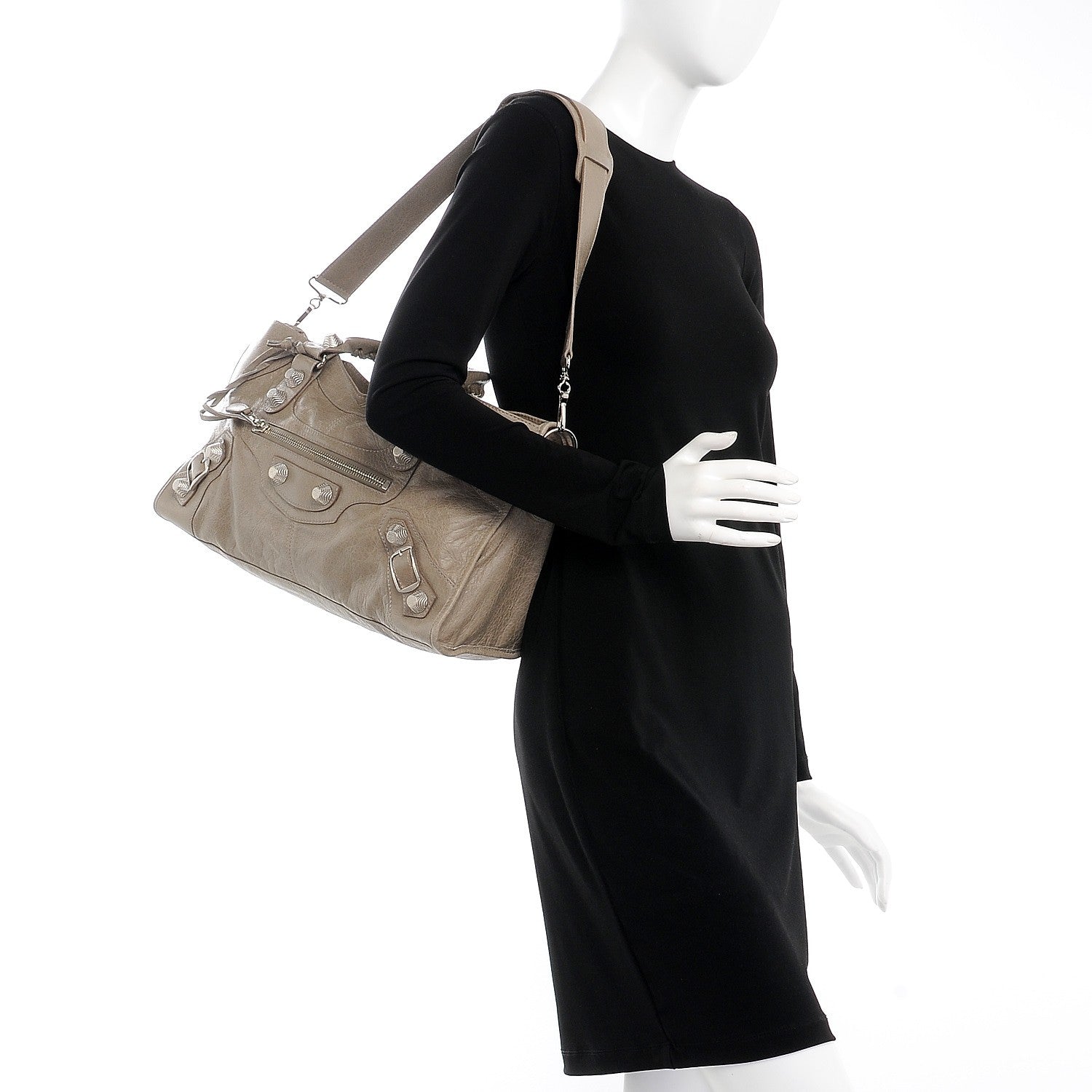 Balenciaga Agneau Giant 21 Silver Hardware Part Time Papyrus 2 of 8