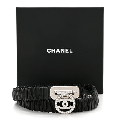Chanel Lambskin Baguette Crystal CC Belt 90 36 Black 6 of 6