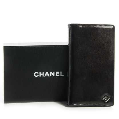 Chanel Patent CC Yen Wallet Black 6 of 9
