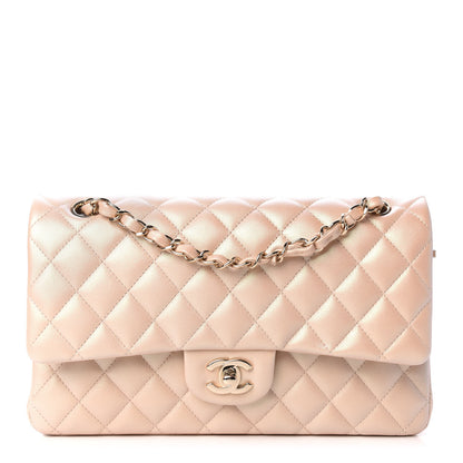 Chanel Iridescent Calfskin Quilted Medium Double Flap Beige 1 of 12