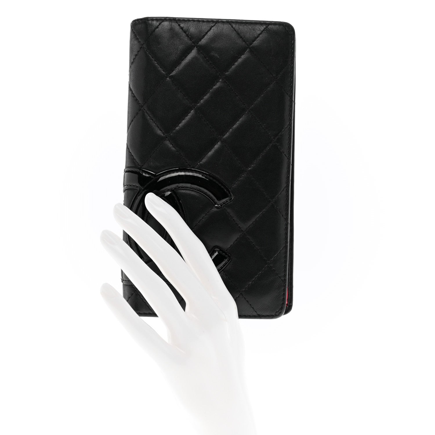 Chanel Calfskin Quilted Cambon Yen Wallet Black 2 of 10