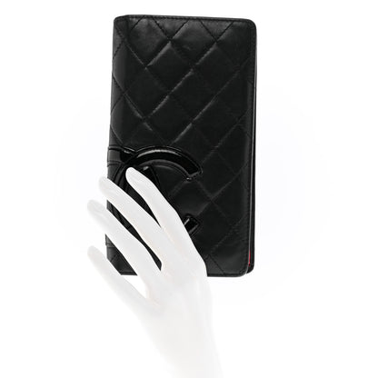 Chanel Calfskin Quilted Cambon Yen Wallet Black 2 of 10