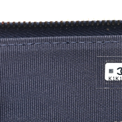 Chanel Caviar Quilted CC Zip Around Card Holder Navy 7 of 10