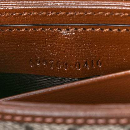 Gucci GG Supreme Monogram Azalea Calfskin Web Horsebit 1955 Wallet On Strap Beige Ebony Brown Sugar 7 of 12