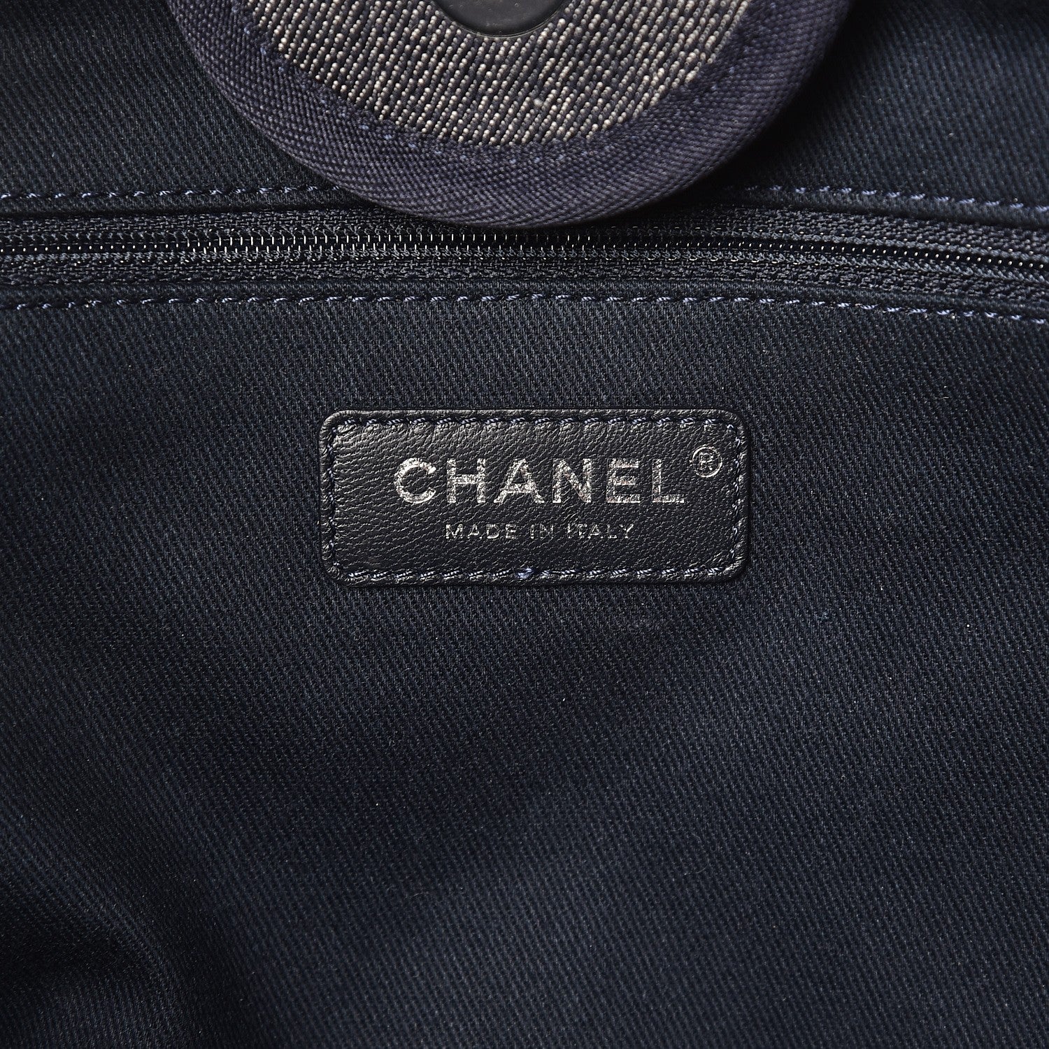 Chanel Denim Large Deauville Tote Dark Blue 6 of 8