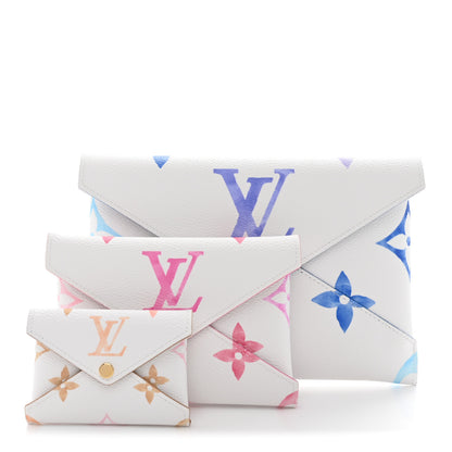Louis Vuitton Monogram Giant By The Pool Kirigami Pochette Set Blue Rose Beige 1 of 9