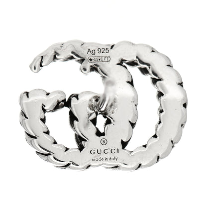 Gucci Sterling Silver Torchon Double G Earrings 4 of 6