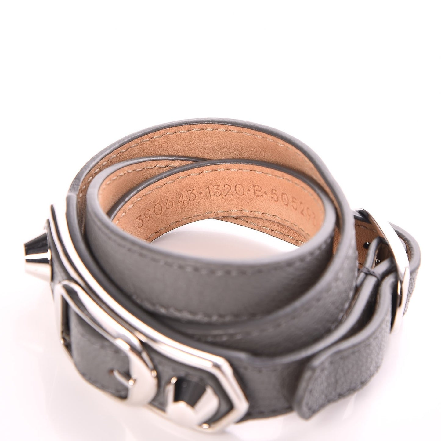 Chevre Hamilton SIlver Metallic Edge Triple Tour M Bracelet Gris Acier