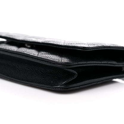 Chanel Caviar Quilted Wallet On Chain WOC Black 11 of 12