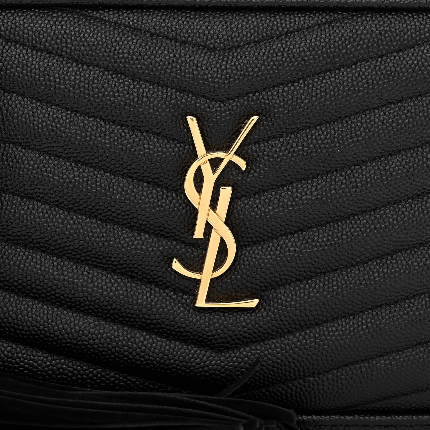 Saint Laurent Grain De Poudre Matelasse Monogram Mini Lou Camera Bag Black 8 of 11