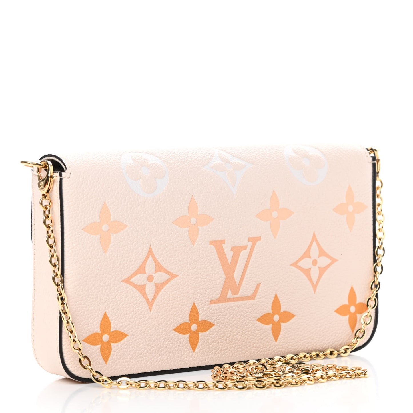 Empreinte Monogram Giant By The Pool Felicie Pochette Chain Wallet Cream Saffron