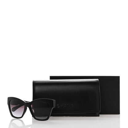 Chanel Acetate Square Cat Eye CC Sunglasses 5456-Q-A Black 8 of 8