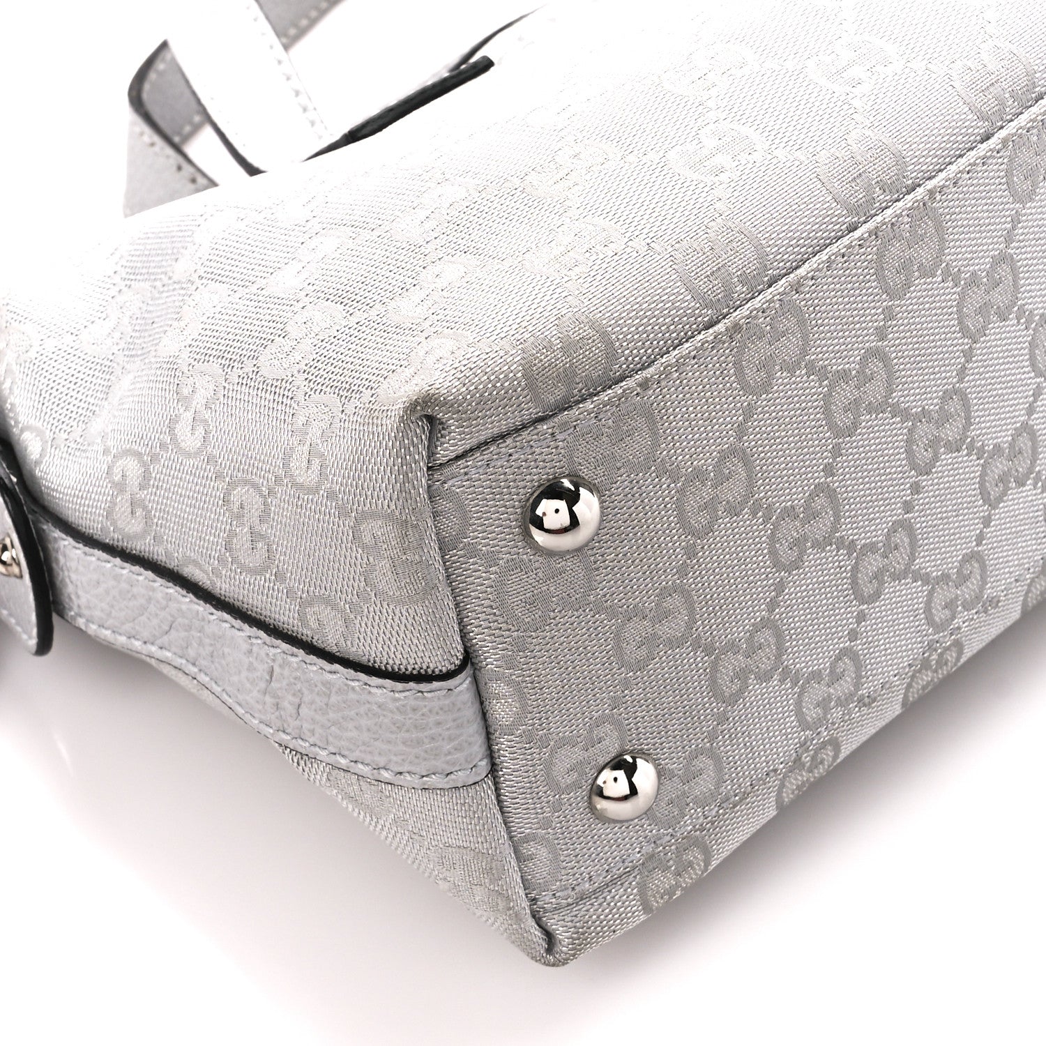 Gucci Monogram Small Boston Silver 9 of 10