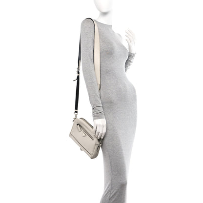 Prada Saffiano Travel Triangle Wristlet Crossbody Bag White 2 of 10