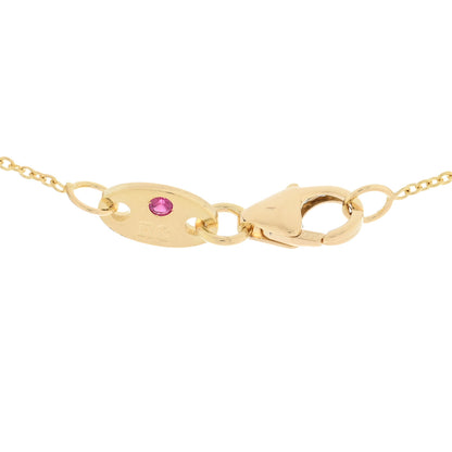 Roberto Coin 18K Yellow Gold Diamond .25ct Diamonds By The Inch Five Station Necklace 4 of 5