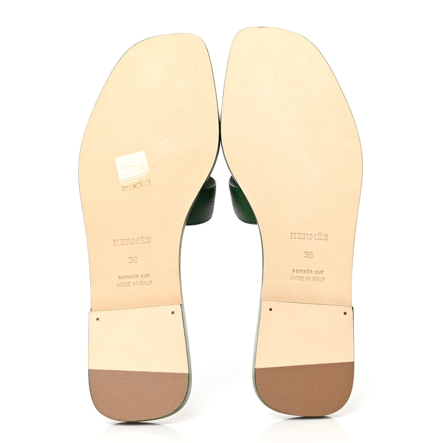 Hermes Epsom Oran Sandals 38 Cactus 5 of 9