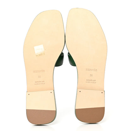 Hermes Epsom Oran Sandals 38 Cactus 5 of 9