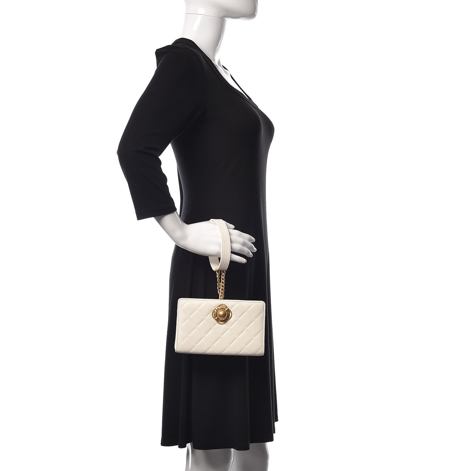 Chanel Lambskin Quilted Evening By The Sea Clutch White 2 of 11