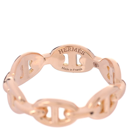 Hermes 18K Rose Gold PM Chaine D'Ancre Enchainee Ring 55 7.25 4 of 6