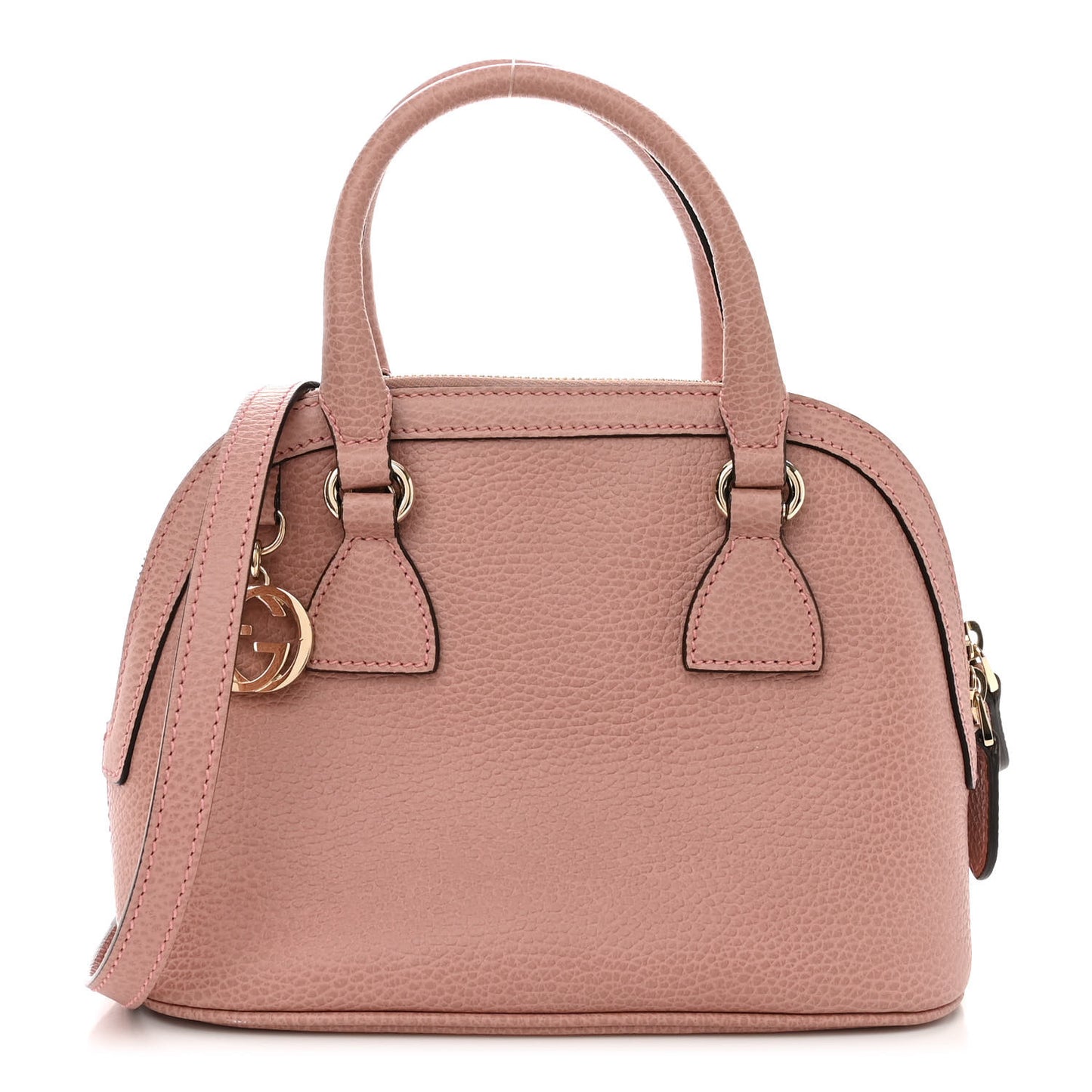 Dollar Calfskin Small GG Charm Dome Bag Soft Pink