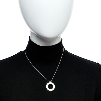 Tiffany Sterling Silver 1837 Open Circle Pendant Necklace 2 of 5