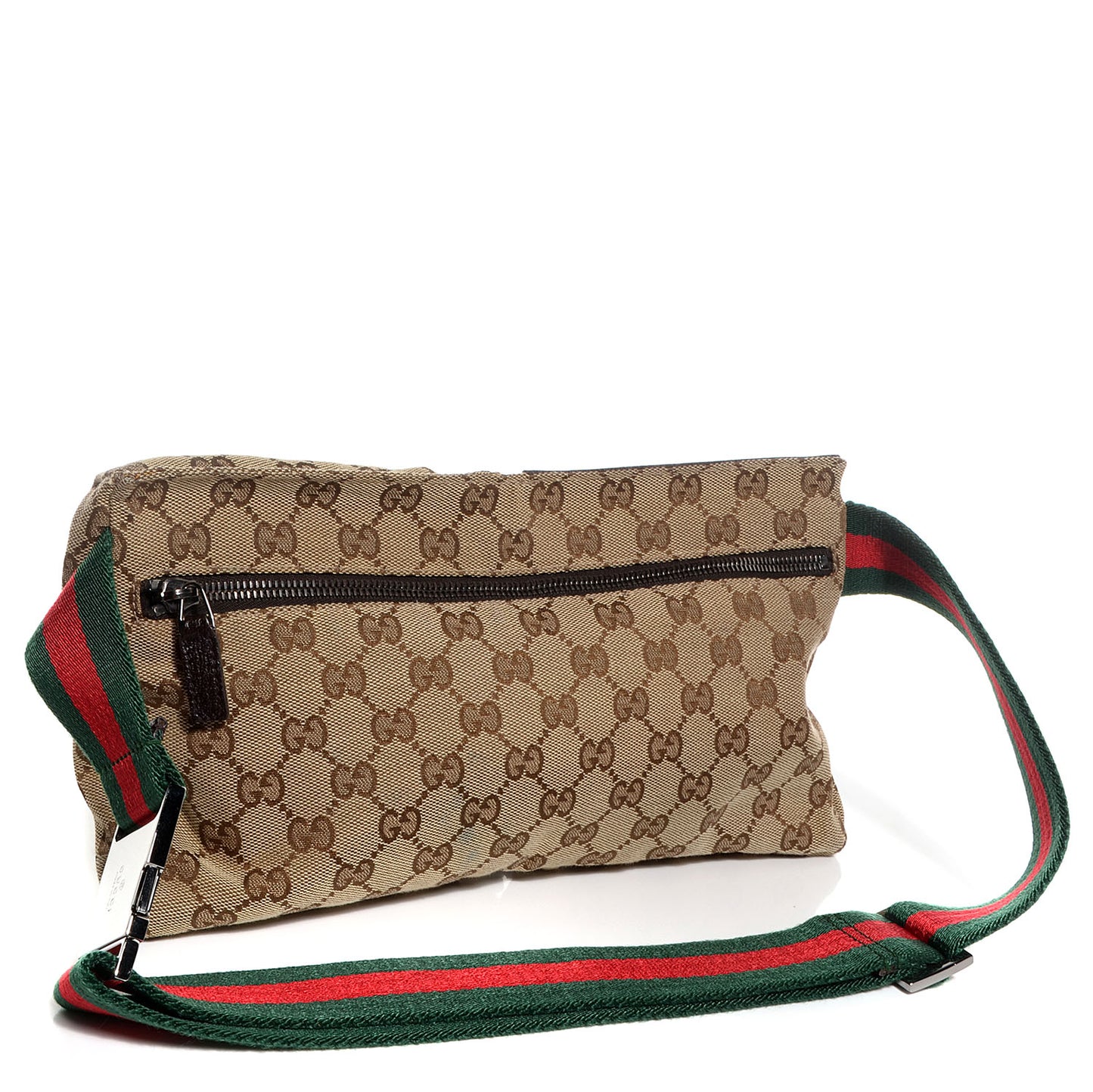 Monogram Web Belt Bag Dark Brown