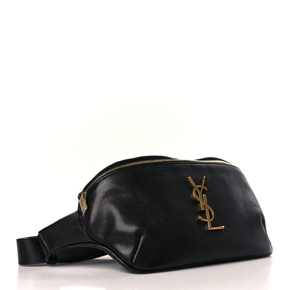 Saint Laurent Grain De Poudre Monogram Belt Bag Black 4 of 9