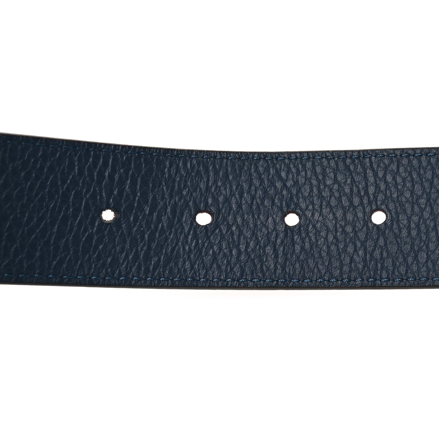 Louis Vuitton Taurillon Calfskin 40mm LV Damier Initiales Reversible Belt 95 38 Navy Blue Red 3 of 5